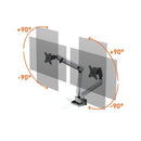 Durable Select Plus Monitor Mount Arm for 2 Screens Up to 32 Inch with Desk Clamp Attachment 509723