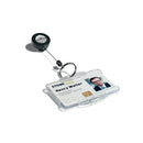 Durable Secure Retractable Keyring Badge Reel for IDs and Keys Black (Pack of 10) 8222/58