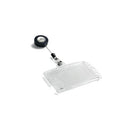 Durable Dual Security Pass Holder with Badge Reel Clear (Pack of 10) 8224/19