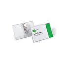 Durable Name Badge with Crocodile Clip 54x90mm Clear (Pack of 25) 8111