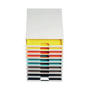 Durable VARICOLOR Desktop Organiser 10 Drawer Colour Coded Modular Storage A4+ 763027