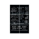 Securit Square Chalkboards Frameless XXL 400x2x400mm (Pack of 6) FB-XXL