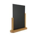 Deflecto Double Sided Small Countertop Chalkboard Information Display Teak TCB-SM-TE