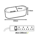 D-Line Cable Tidy Unit 340x120x115 Small Black EU/CTUSmlB/SW