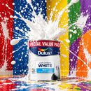 Dulux Walls & Ceilings Matt Emulsion Paint - Pure Brilliant White - 3L