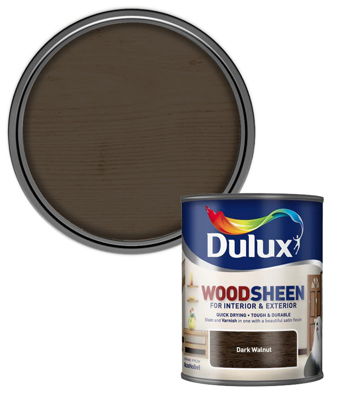 Dulux Woodsheen Stain & Varnish 750ml DARK WALNUT