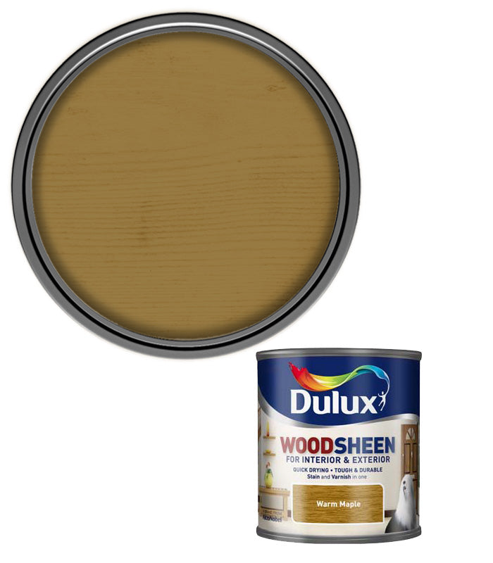 Dulux Woodsheen Stain &amp; Varnish | Warm Maple| Interior or Exterior | 750ml