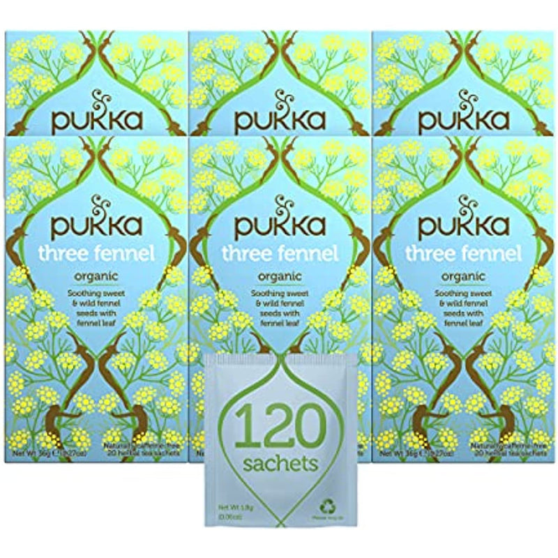 Pukka Tea Three Fennel Individually Wrapped Enveloped Tea 20's