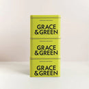 Grace and Green Durable Display Tin Pack of 3 GG_TIN_CHARTREUS