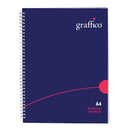 Graffico by 5 Star Hard Cover Wirebound Notebook 160pg A4 EN08810