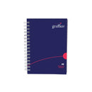 Graffico by 5 Star Hard Cover Wirebound Notebook 160 Pages A6 EN13135