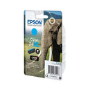 Epson 24XL Elephant Claria Photo HD Ink Cartridge High Yield Cyan C13T24324012