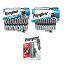Energizer Batteries Max Plus AA Pk50 + Max Plus AAA Pk50 + FOC Energizer Metal Torch