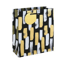 Mono Paint Strokes Gift Bag Medium Black Pack of 12 37013-3C