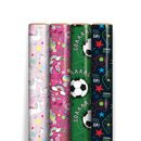 Kids Giftwrap Wrapping Paper 3m Assorted Pack of 49 37088-GWC