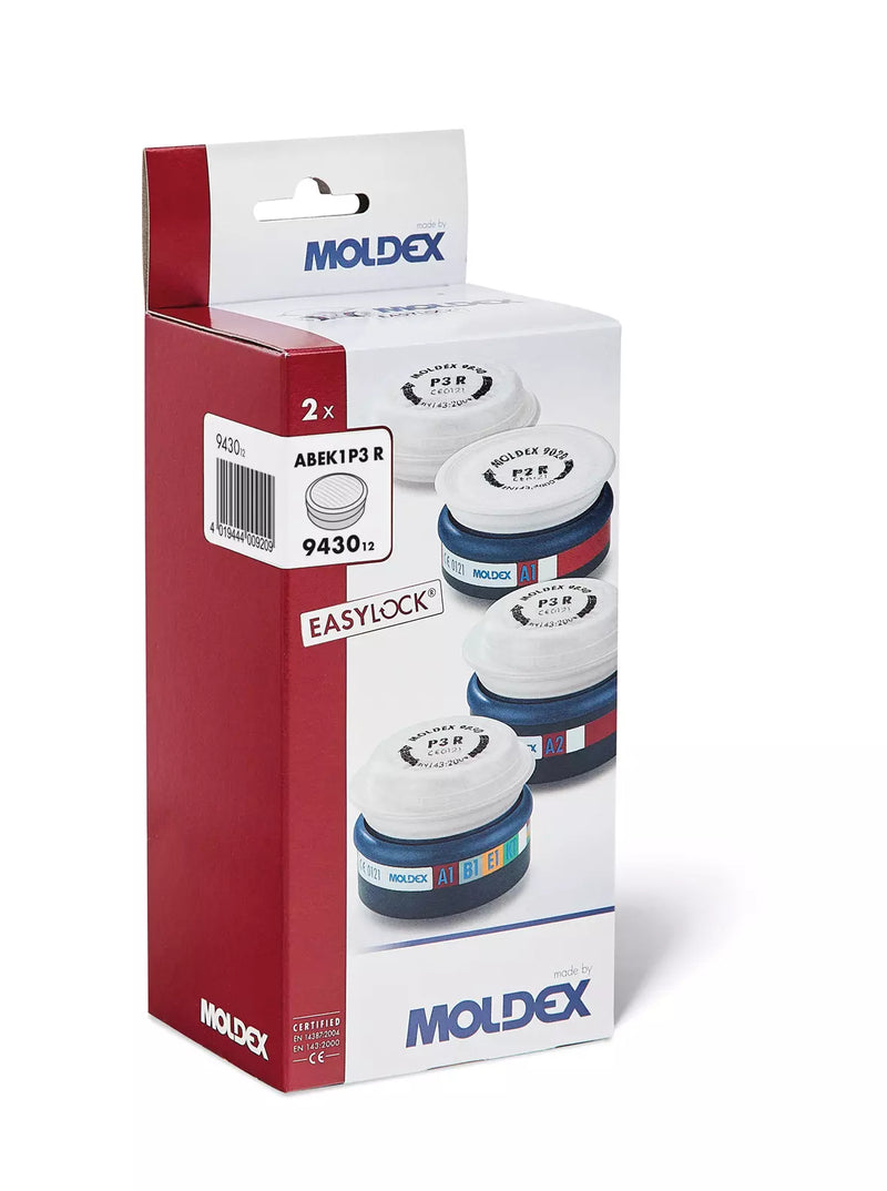 Moldex 9430 ABEK1P3R Pre-Assembled EasyLock Filters {Pair}