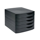 5 Star Desktop 5 Drawer Set A4 Documents up to 260x350mm Black/Black 108391