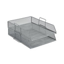 5 Star Mesh Letter Tray Scratch Resistant Stackable Front Load Portrait Foolscap Silver 287901