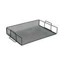 5 Star Mesh Letter Tray Scratch Resistant Stackable Side Load Landscape Foolscap Black 287918