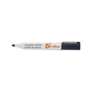 5 Star Drywipe Marker Bullet Tip Xylene/Toluene-free 3mm Line Black (Pack of 12) 296123
