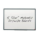 5 Star Magnetic Drywipe Board Steel Trim with Fixing Kit and Detachable Pen Tray 1200x900mm 424127