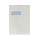 5 Star C4 Window Envelope Peel and Seal 90gsm White (Pack of 10) 600450
