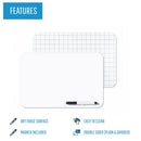5 Star Frameless Non-Magn Whiteboard Plain/Grd A4 Pack of 12 FS669012