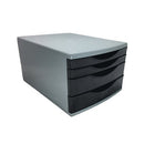 5 Star 4 Drawer Tower 180mm 2x30mm 2x60mm Classic Black/Grey FS676762
