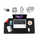 5 Star Double Sided Heat-Resistant Desk Mat 800x400mm Faux Leather Black/Red