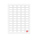 5 Star A4 Mini Sheet Labels 45.7x21.2mm Pack of 4800 FS679587