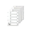 5 Star Office Index A-Z 26-Part Multipunched Mylar Tabs A4 White