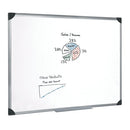 5 Star Whiteboard Drywipe Magnetic with Pen Tray and Aluminium Trim 1800x1200mm 909315
