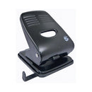 5 Star 2 Hole Punch Metal with Plastic Base Capacity 40 Sheets Black 918591