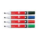 5 Star Drywipe Marker Chisel Tip Xylene/Toluene-free 2-5mm Line Wallet Assorted (Pack of 6) 938640