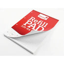Silvine Refill Pad 320 Pages Ruled with Margin Perforated Punched 4 Holes A4 (Pack of 3) A4RPFM320