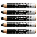 Stabilo Markdry Classpack 30 Pens Black + 2 Sharpeners UK/648-30-1