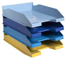 Exacompta Bee Blue Letter Trays Recycled A4 Set of 4 Assorted 113202SETD