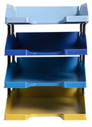 Exacompta Bee Blue Letter Trays Recycled A4 Set of 4 Assorted 113202SETD