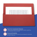 Exacompta Guildhall Full Flap Pocket Wallet Foolscap Red (Pack of 50) PW2-RED