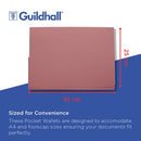Exacompta Guildhall Brief Size Pocket Wallet 14x10in Pink (Pack of 50) PW3-PNK