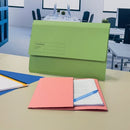 Exacompta Guildhall Document Wallet Foolscap Green (Pack of 50) GDW1-GRN