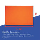 Exacompta Guildhall Square Cut Folder 315gsm Foolscap Orange (Pack of 100) FS315-ORGZ