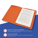 Exacompta Guildhall Square Cut Folder 315gsm Foolscap Orange (Pack of 100) FS315-ORGZ