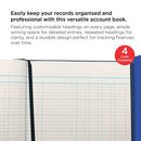 Exacompta Guildhall Account Book 80 Pages 4 Cash Columns 31/4 1016