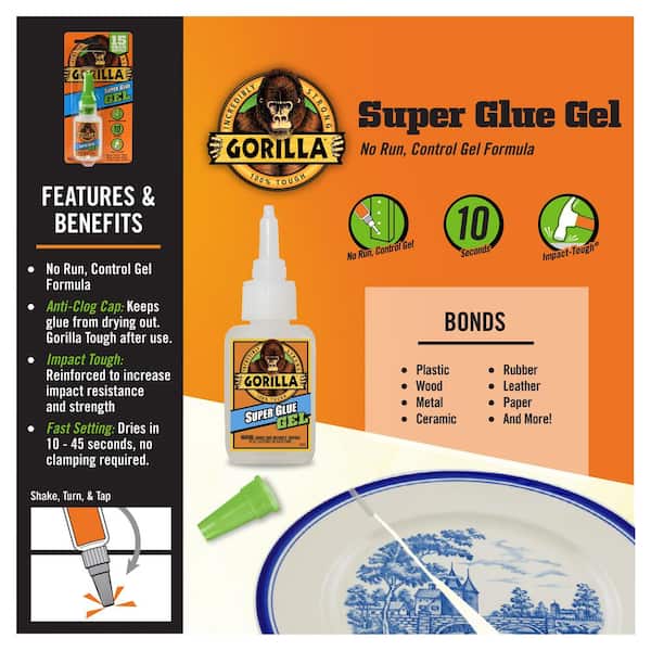 Gorilla Super Glue Gel, 15g – All Purpose