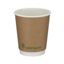 Go-Pak Double Wall Coffee Cup PLA Lined 8oz Kraft (Pack of 500) B04012