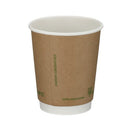 Go-Pak Double Wall Coffee Cup PLA Lined 8oz Kraft (Pack of 500) B04012