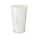 Go-Pak Single Wall Coffee Cup PLA Lined 16oz White (Pack of 1000) B01024