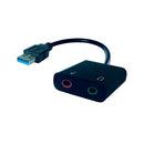 Connekt Gear USB-A 2X3.5mm Stereo Jack Adapter A Male Female 26-2918