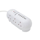 Connekt Gear 2m Desktop 6 Way Surge Protector With 4 USB-A and 2 USB-C 65W 27-6020S/USB